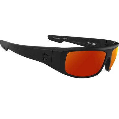 LENTES DE SOL SPY LOGAN ANSI RX MATTE BLACK HAPPY BOOST POLAR ORANGE MIRROR - 5