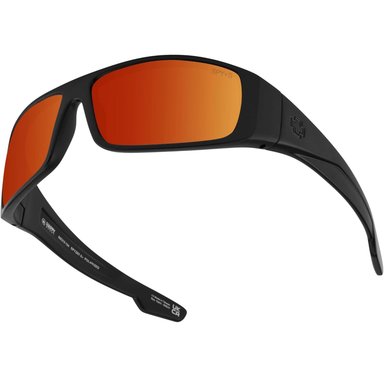 LENTES DE SOL SPY LOGAN ANSI RX MATTE BLACK HAPPY BOOST POLAR ORANGE MIRROR - 6