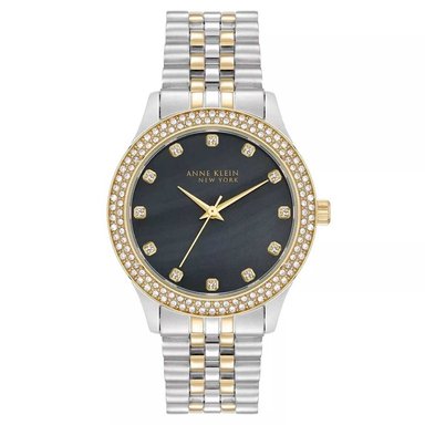 RELOJ ANNE KLEIN MUJER ANÁLOGO MADRE PERLA PIEDRAS BITONO - 7743