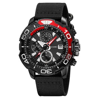 RELOJ HOMBRE SKMEI ADVENTURE ANALÓGICO  CRONÓMETRO FECHA NEGRO 9381