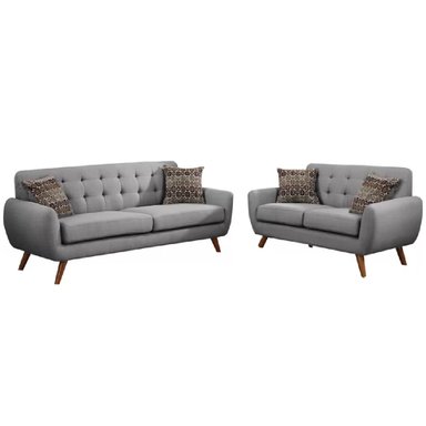 JUEGO DE SALA VINTAGE 3 2 ALFRED GRIS