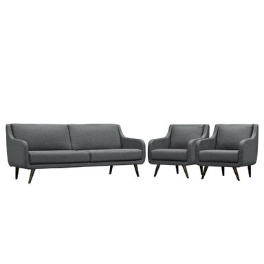 JUEGO DE SALA VINTAGE 3 1 1 LOAIZA GRIS | GRIS