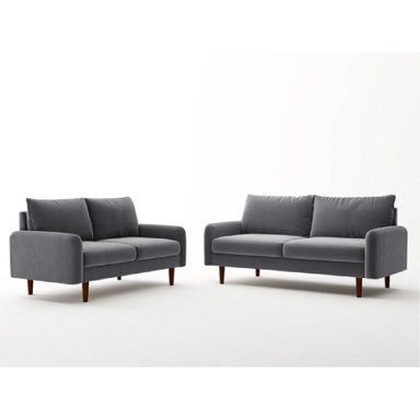 JUEGO DE SALA VINTAGE 3 2 VIANNA GRIS