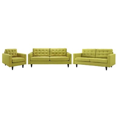 JUEGO DE SALA 3 2 1 LISANNE VERDE LIMÓN