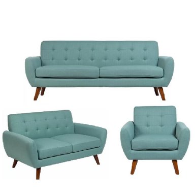 JUEGO DE SALA 3 2 1 ALFRED AZUL