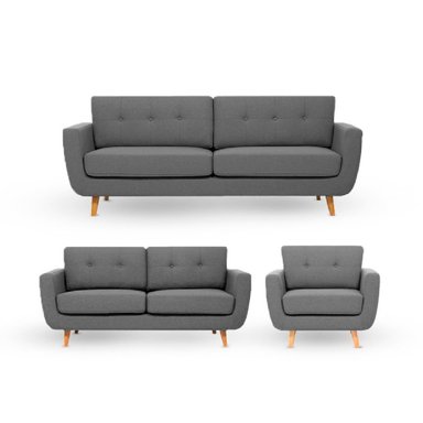 JUEGO DE SALA 3 2 1 ALYZ GRIS | GRIS