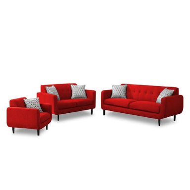 JUEGO DE SALA VINTAGE 3 2 1 ZOE ROJO