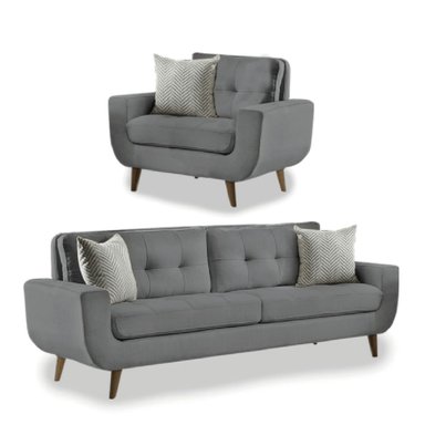 JUEGO DE SALA 3 1 KAYRUTH GRIS OSCURO