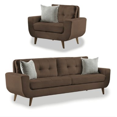 JUEGO DE SALA 3 1 KAYRUTH MARRÓN