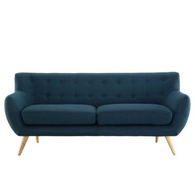 SOFÁ ALTO HOGAR VINTAGE ASIA 3 CUERPOS AZUL COBALTO