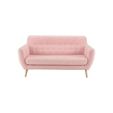 SOFÁ ALTO HOGAR VINTAGE VANIA 2 CUERPOS NEGRO