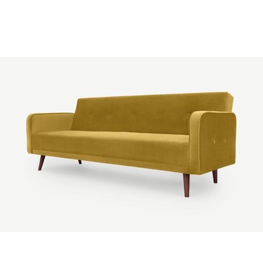 SOFÁ ALTO HOGAR LEAH 3 CUERPOS MOSTAZA