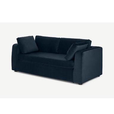 SOFÁ ALTO HOGAR FRANK 3 CUERPOS NEGRO