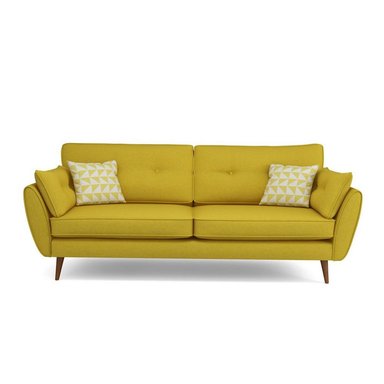 SOFÁ ALTO HOGAR ALTINA 3 CUERPOS MOSTAZA