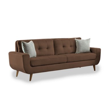 SOFÁ ALTO HOGAR KAYRUTH 3 CUERPOS MARRÓN