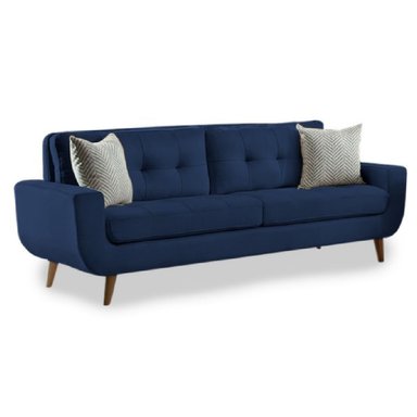 SOFÁ ALTO HOGAR KAYRUTH 3 CUERPOS AZUL COBALTO