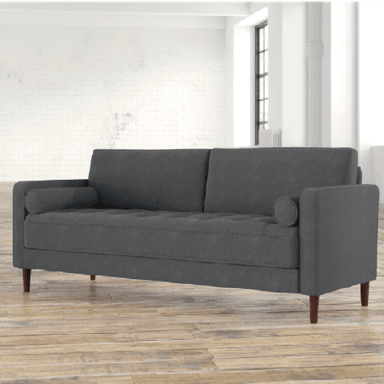 SOFÁ ALTO HOGAR JONES 3 CUERPOS GRIS OSCURO