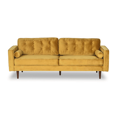 SOFÁ ALTO HOGAR JONES 3 CUERPOS MOSTAZA