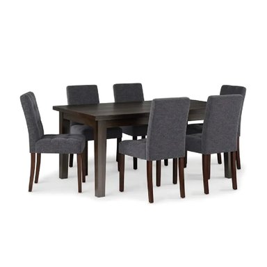 JUEGO COMEDOR ALTO HOGAR 6 SILLAS GRIS TESSY