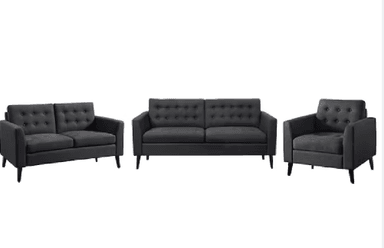 JUEGO DE SALA 3 2 1 LUZHI ALTO HOGAR GRIS