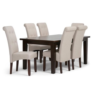 JUEGO COMEDOR ALTO HOGAR 6 SILLAS BEIGE ASTER