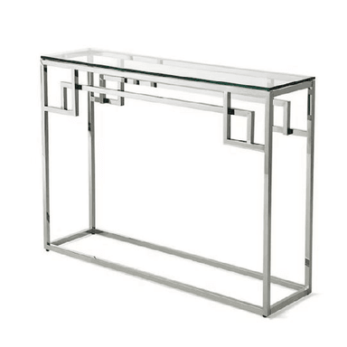CONSOLA RECIBIDOR ALTO HOGAR GIORDANO ACERO INOXIDABLE