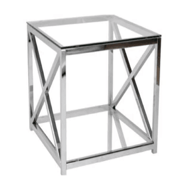 MESA LATERAL ALTO HOGAR ZOE ACERO INOXIDABLE