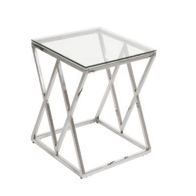 MESA LATERAL ALTO HOGAR VANIA ACERO INOXIDABLE