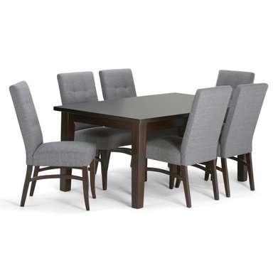 JUEGO COMEDOR ALTO HOGAR 6 SILLAS GRIS ASTER