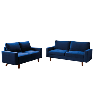 JUEGO DE SALA 3 2 LEVANOA ALTO HOGAR AZUL