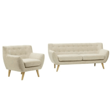 JUEGO DE SALA ALTO HOGAR VINTAGE AVRIL 3 1 CREMA