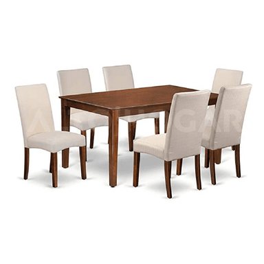 JUEGO COMEDOR ALTO HOGAR 6 SILLAS BEIGE CONCEPT