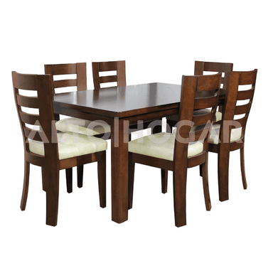 JUEGO COMEDOR ALTO HOGAR 6 SILLAS BEIGE NEBRA