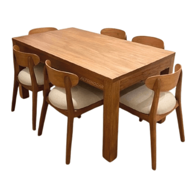 JUEGO DE COMEDOR TAMIZA 6 SILLAS BEIGE