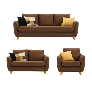 JUEGO DE SALA TAMAHRA 3 2 1 TAPIZ ANTIFLUIDO ALTO HOGAR