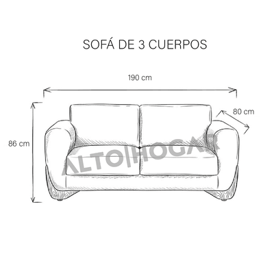 JUEGO DE SALA AMARANTHA 3 2 1 TAPIZ ANTIFLUIDO MARRÓN - 5