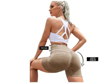 SHORT DEPORTIVO TODA ACTIVIDAD MUJER COLOMBIANO CON PUSH UP