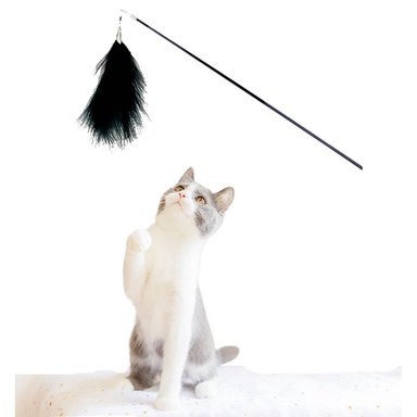 JUGUETE DE CAÑA DE PESCAR PARA GATOS AZUL