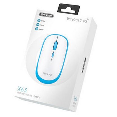 MOUSE DE OFICINA INALÁMBRICO X63 BLANCO - 3