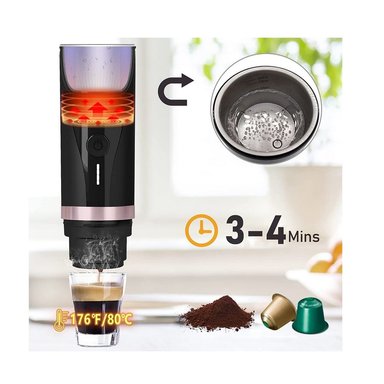 MÁQUINA DE CAFÉ CERA+ PCM03-BLACK ESPRESSO PORTÁTIL PCM03 NEGRO - 3
