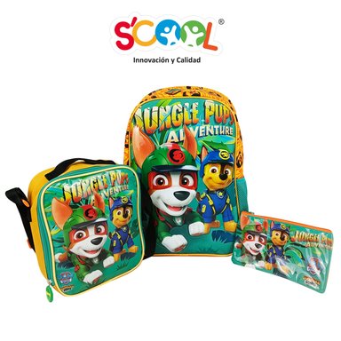 MOCHILA SCOOL S803917 MULTICOLOR SET OFICIO LONCHERA Y CARTUCHERA PAW PATROL - 1