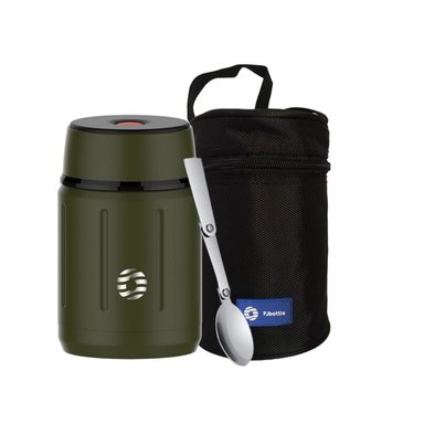 FJBOTTLE - TERMO PARA ALMUERZO 750ML - VERDE OLIVO