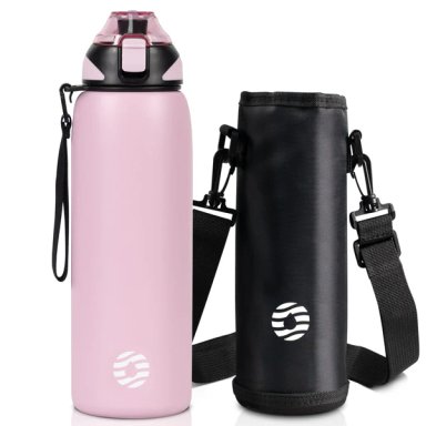 BOTELLA FJBOTTLE 1000ML DEPORTIVA ACERO CON AISLAMIENTO Y TAPA TRITAN ROSA