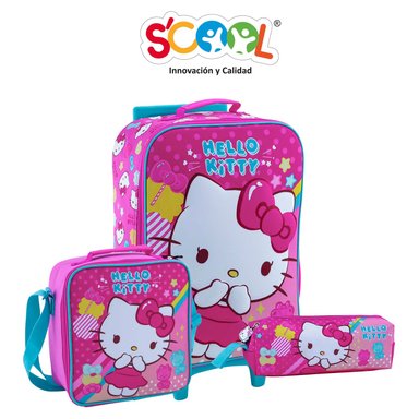 SCOOL - SET KOMBAT MALETA GDE EVA 3D HELLO KITTY B
