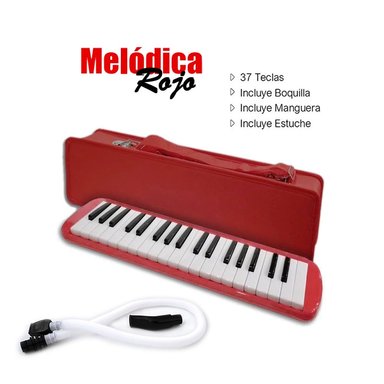 MELODICA MELODY ROJA 3 OCTAVAS CON ESTUCHE RIGIDO - 2