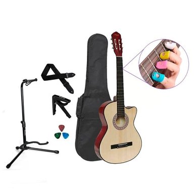 PACK DE GUITARRA ACUSTICA VOZZEX CUERDAS DE NYLON NATURAL
