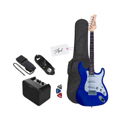 PACK GUITARRA ELECTRICA AZUL + AMPLIFICADOR 10W