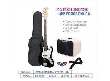 PACK VOZZEX DE BAJO NEGRO + AMPLIFICADOR 10W - 4