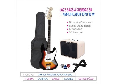 PACK VOZZEX DE BAJO SUNBURST + AMPLIFICADOR 10W - 4
