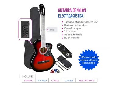 GUITARRA ELECTROACUSTICA MLC-AG23-RD-EQ ROJA - 2